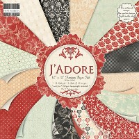 Set cartoane imprimate J-Adore, 12x12 inch, 220gmp, 48 coli, Trimcraft