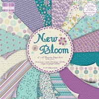 Set cartoane imprimate New Bloom, 12x12 inch, 220gmp, 48 coli, Trimcraft