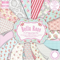 Set cartoane imprimate Bella Rose, 8x8in, 48 coli, Trimcraft