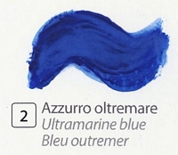 Culori tempera pe baza de ou Botticelli, DiVolo - AZZURRO OLTREMARE, 35 ml.