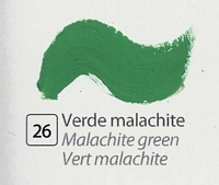 Culori tempera pe baza de ou Botticelli, DiVolo - VERDE MALACHITE, 35 ml.