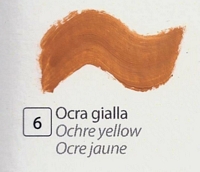 Culori tempera pe baza de ou Botticelli, DiVolo - OCRA GIALLA, 35 ml.