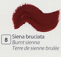 Culori tempera pe baza de ou Botticelli, DiVolo - SIENA BRUCIATA, 35 ml.